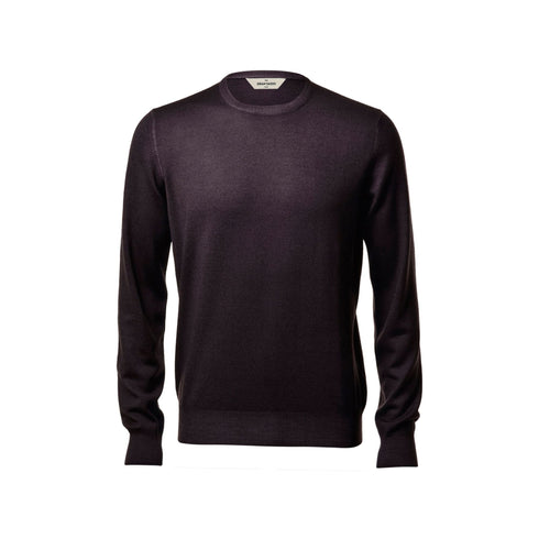 Gran Sasso Pullover Maglia Uomo girocollo in lana merinos Moro A23-GRAN SASSO55167/22792-308-50 - Francavilla Moda